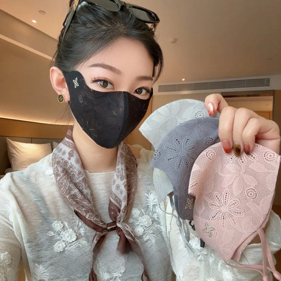Cloth Face Mask Washable - レースアイプロテクションマスク - 女性用の立体的で軽量、通気性のあるマスク、春、夏、秋に再利用可能