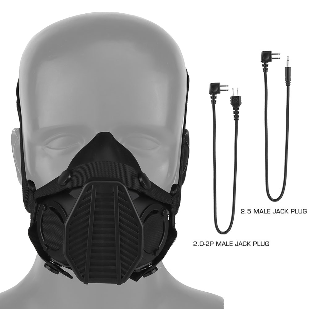 Respirator Half Face - 特別な戦術的な呼吸器ガスマスク通信バージョン屋外狩猟戦闘エアガンハーフフェイスマスクハロウィンコスプレ小道具