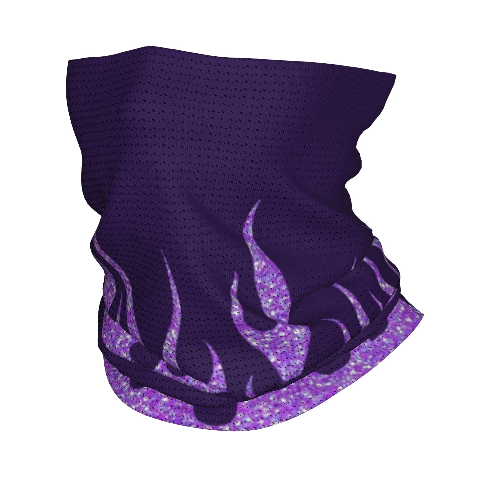 Neck Gaiter Face Cover - カスタムパープルグリッターフレームズバンダナネックゲイターUVカットフェイススカーフカバー男女兼用ファイヤーエステティックヘッドウェアチューブバラクラバ