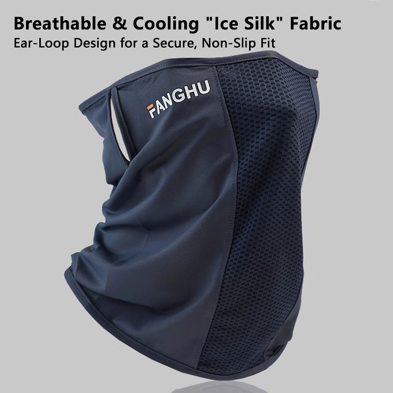 Sports Mask Breathable - メッシュ通気性イヤーループマスク弾性日焼け止め抗紫外線フェイスカバー薄型通気性スポーツネックゲイター女性男性用 2026 新しい
