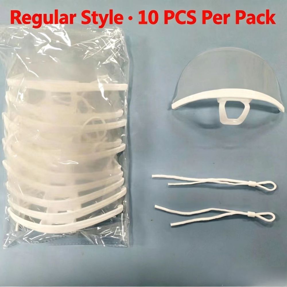 Mask Lanyard Adjustable - 曇り止めクリアケータリングマウスシールド食品グレードPC素材飛沫防止調節可能なストラップ再利用可能な透明フェイスバイザー