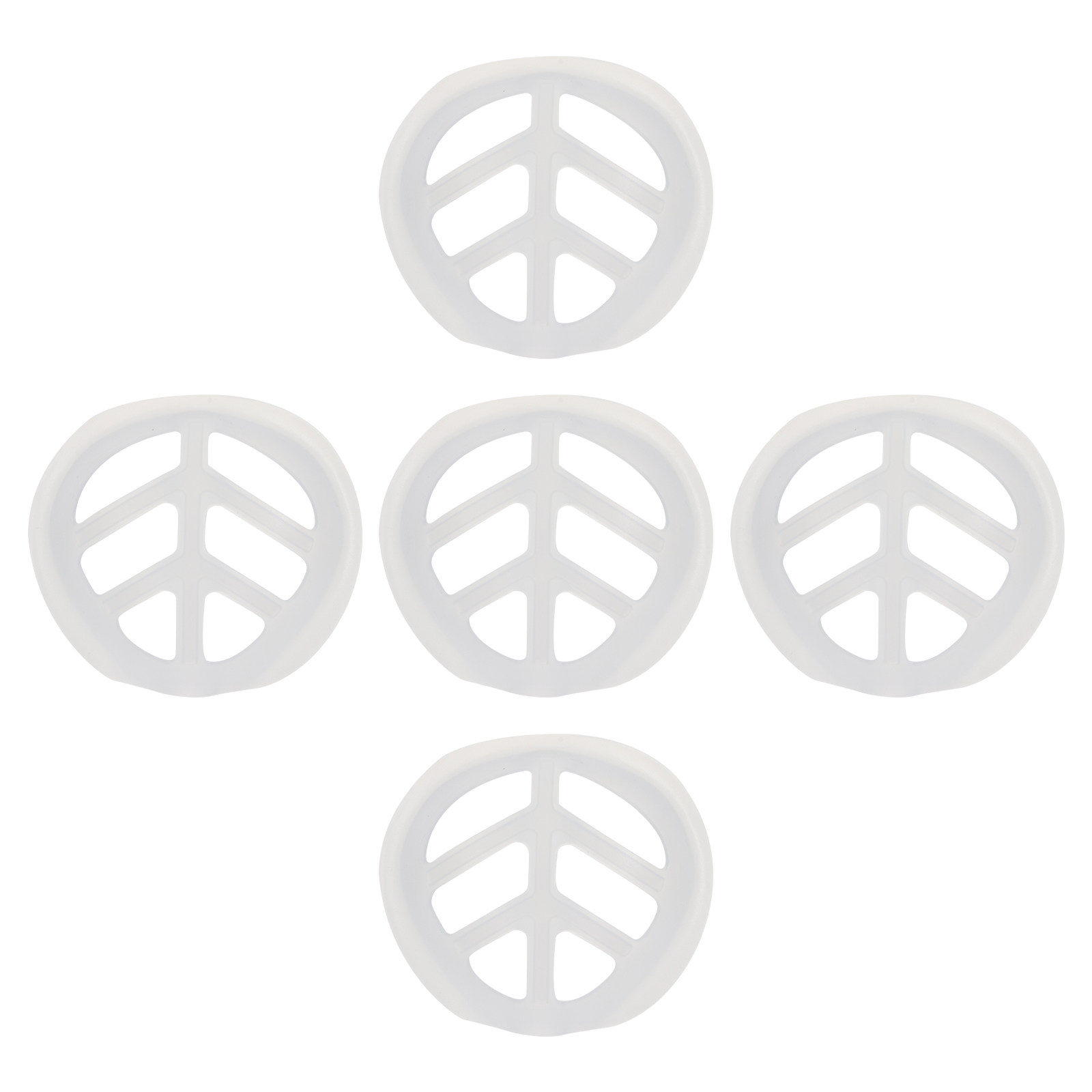 Silicone Mask Bracket - 5個入りマスクブラケット、日常使用向けの強力なフィット感、3Dシリコン製インナーホルダー、通気性があり快適なマスクアクセサリー