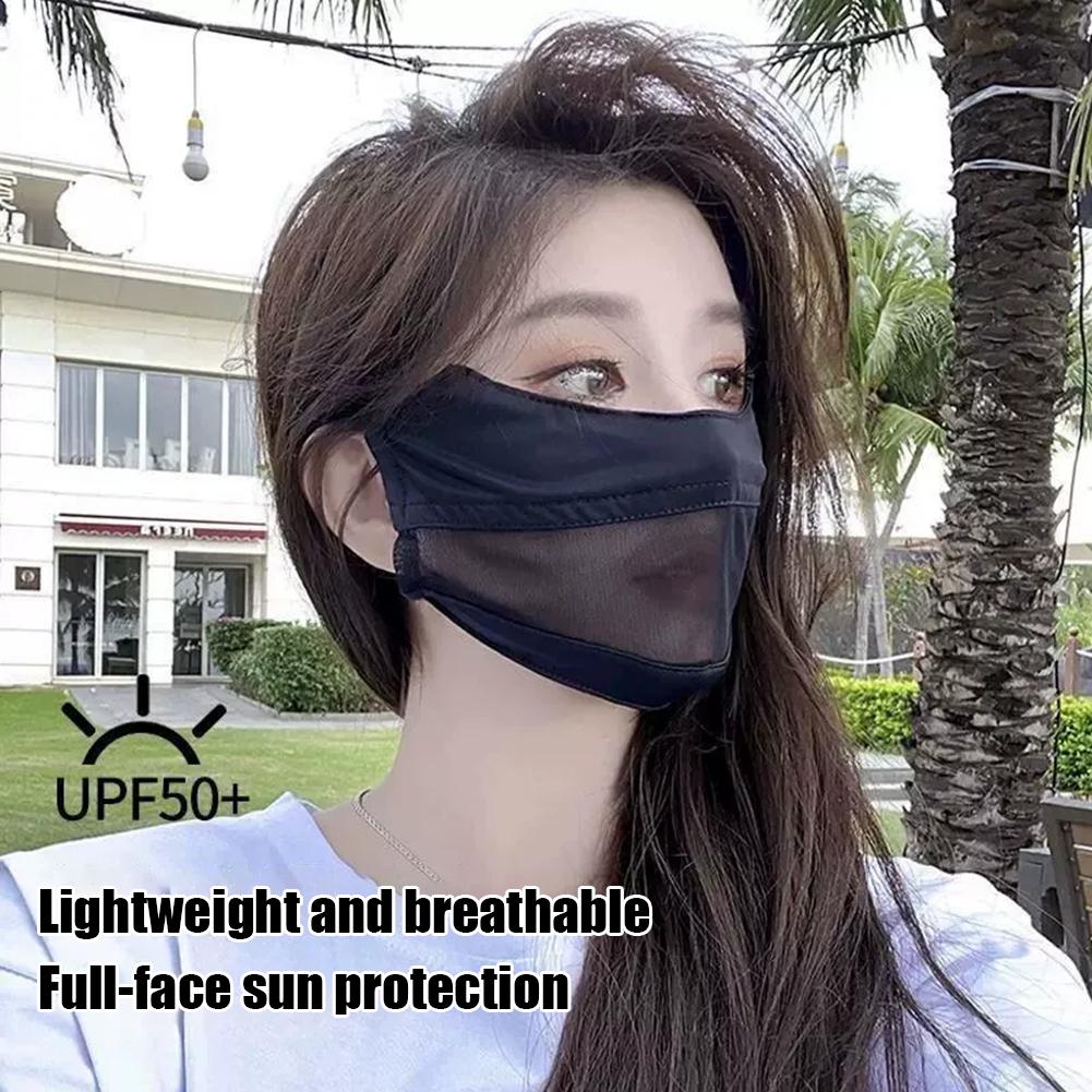 Cloth Face Mask Washable - UV保護フェイスマスク洗える夏用通気性メッシュパッチワークフェイスカバーフェイスマスクゴルフスポーツサイクリングハイキング用女性用