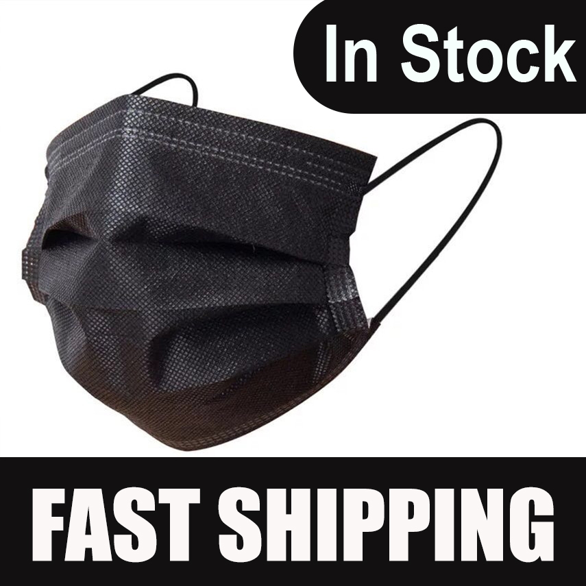Disposable Surgical Mask - ブラックフェイスマスク口カバー保護口鼻ソフトと通気性保護フェイスマスクmascarilla口マッフル顔カバー仮面