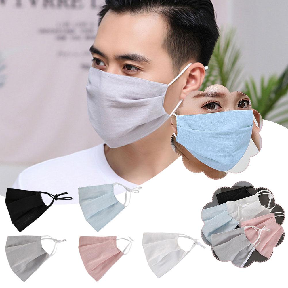 Cloth Face Mask Washable - 洗える保護布フェイスマスク 女性用 男性用 再利用可能な通気性のあるガーゼフェイスカバー 調節可能な耳保護ループ付き