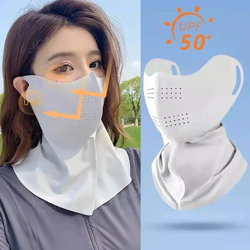 Kids Face Mask - UV保護夏用ネックスカーフアイスシルクフェイスマスクカバー屋外用ラップカバースポーツサイクリング日焼け止め日焼け止め防塵