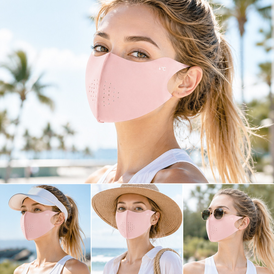 冷却サマーサンマスクアウトドアスポーツ通気性アイスシルクドラ - Sports Mask Breathable のレビューと価格