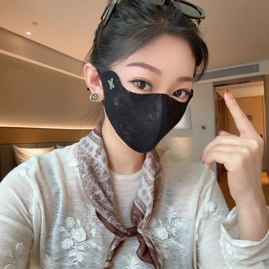 レースアイプロテクションマスク - 女性用の立体的で軽量、通 - Cloth Face Mask Washable のレビューと価格