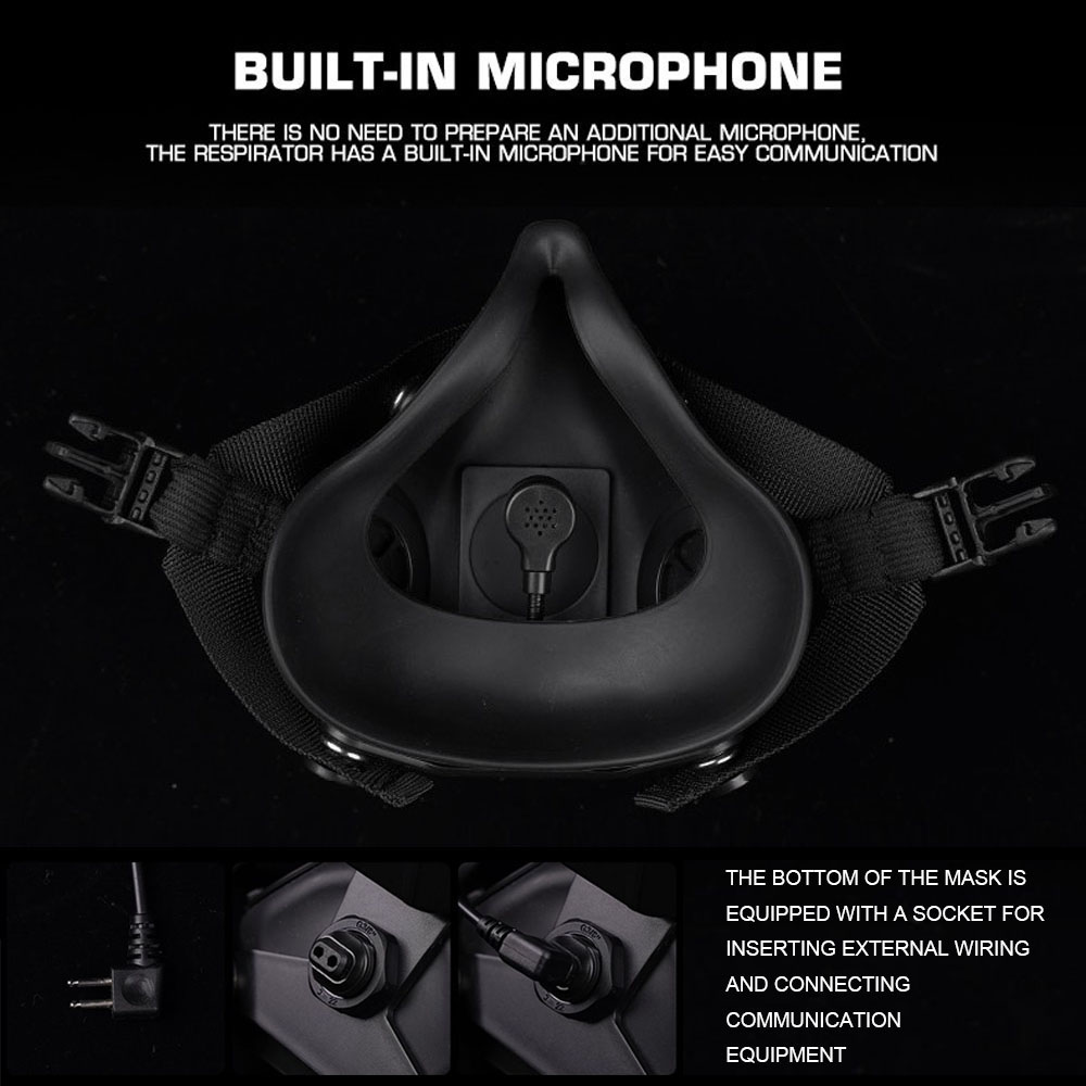 特別な戦術的な呼吸器ガスマスク通信バージョン屋外狩猟戦闘エア - Respirator Half Face のレビューと価格
