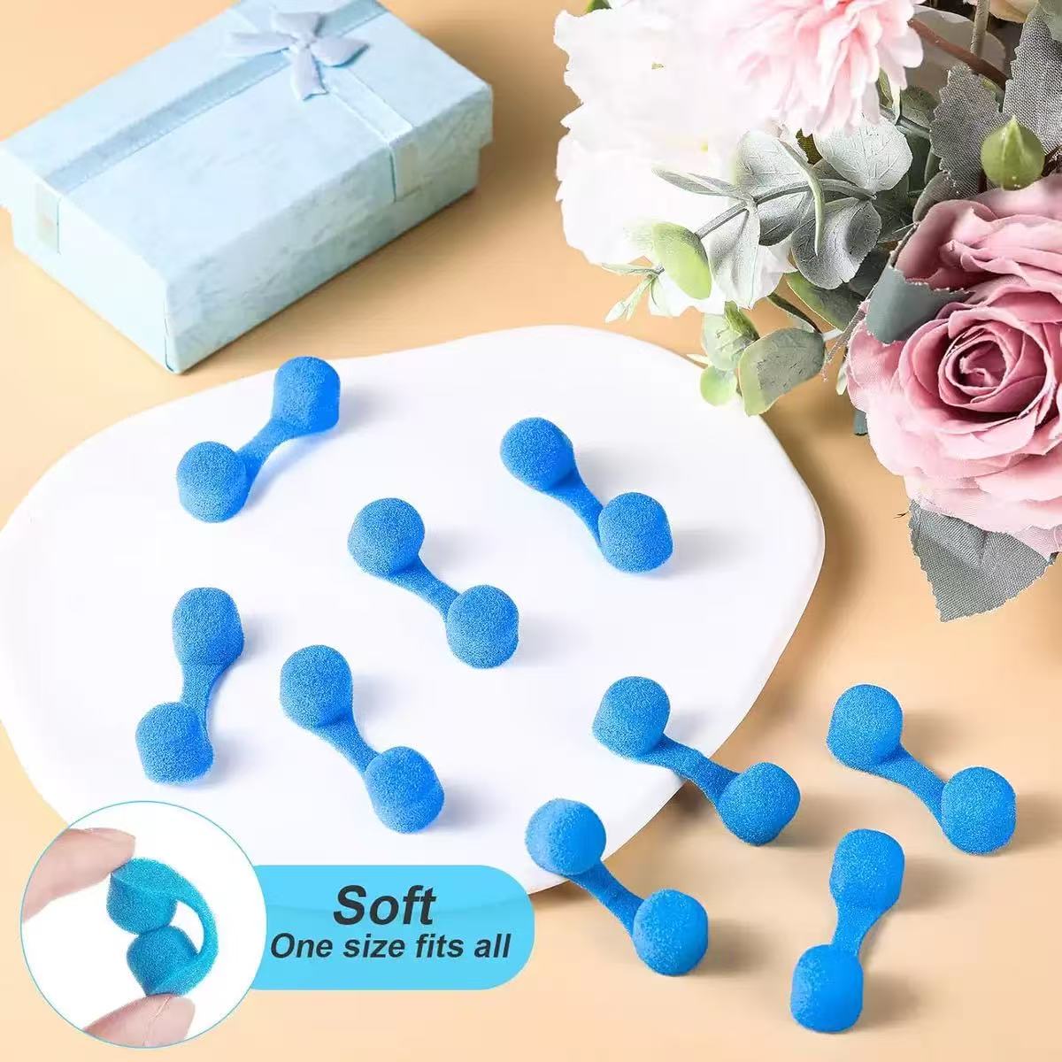 ブルー使い捨てスポンジ鼻フィルター ソフト防塵鼻栓 花粉ヘイ - Disposable Mask Blue のレビューと価格