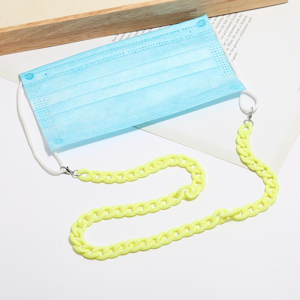 女性用レトロレジンサングラス,滑り止めチェーン,学生用アクリ - Mask Chain Holder のレビューと価格