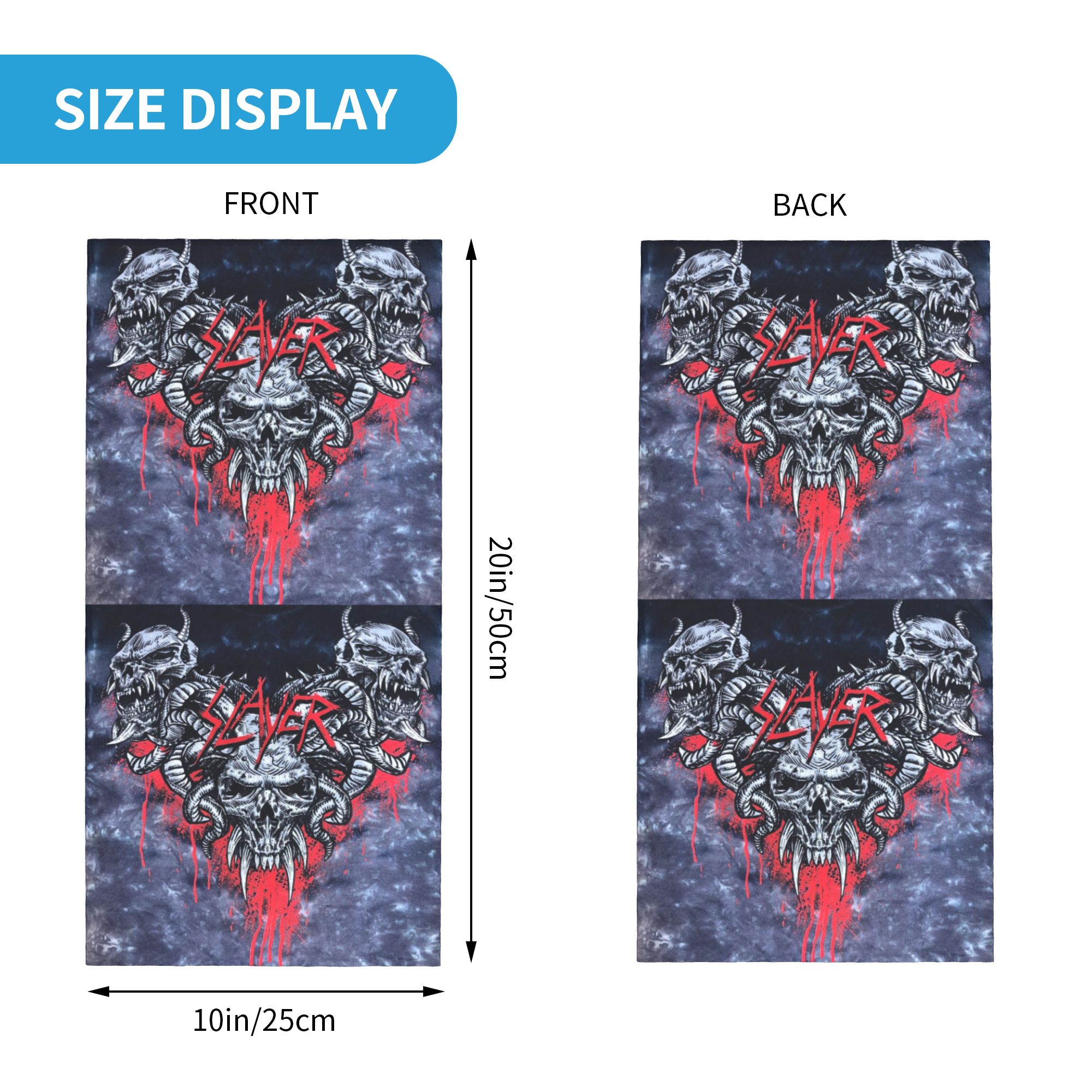 カスタムヘビーメタルロック スレイヤーズ バンダナ ネックウ - Neck Gaiter Face Cover のレビューと価格