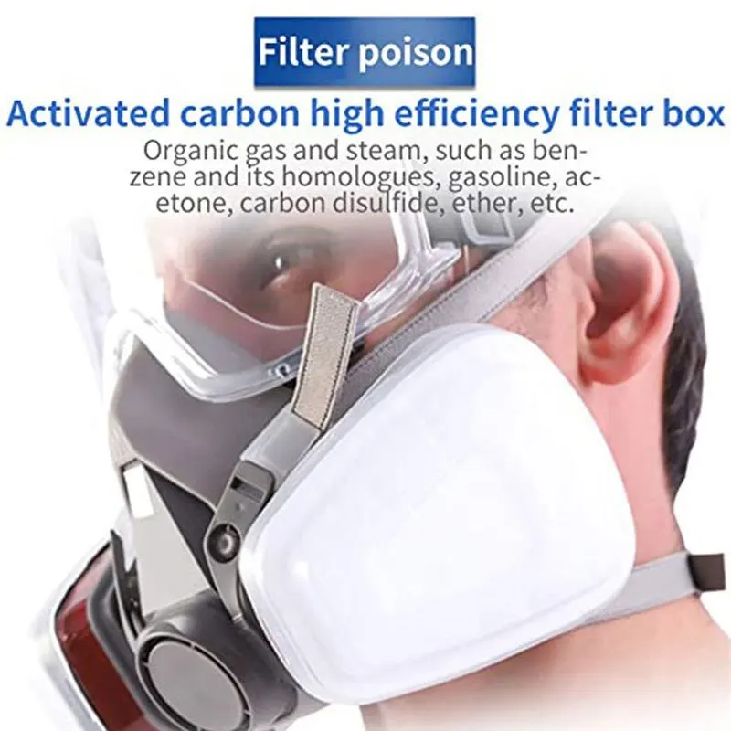 7in1 ガス防護ハーフフェイスマスク、6001、2091、 - Respirator Half Face のレビューと価格