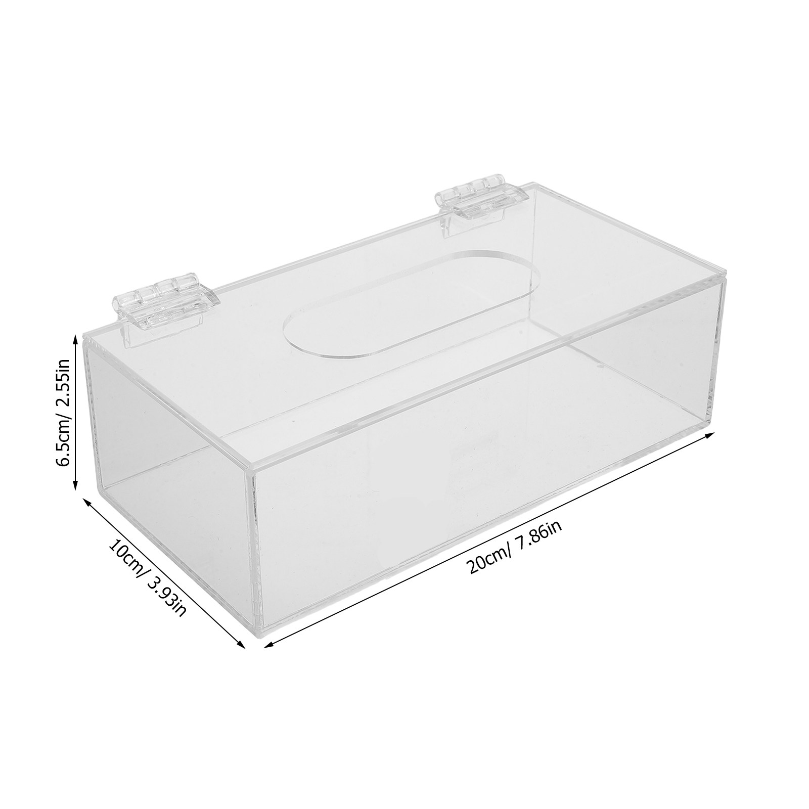 透明アクリル製マスク収納ボックス 7.9x4x2.6インチ  - Face Mask Storage Box のレビューと価格