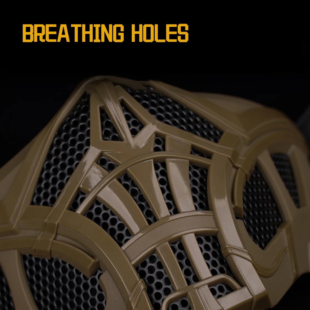 戦術エアガンハーフフェイスマスクインナーシリコンデザイン通気 - Respirator Half Face のレビューと価格