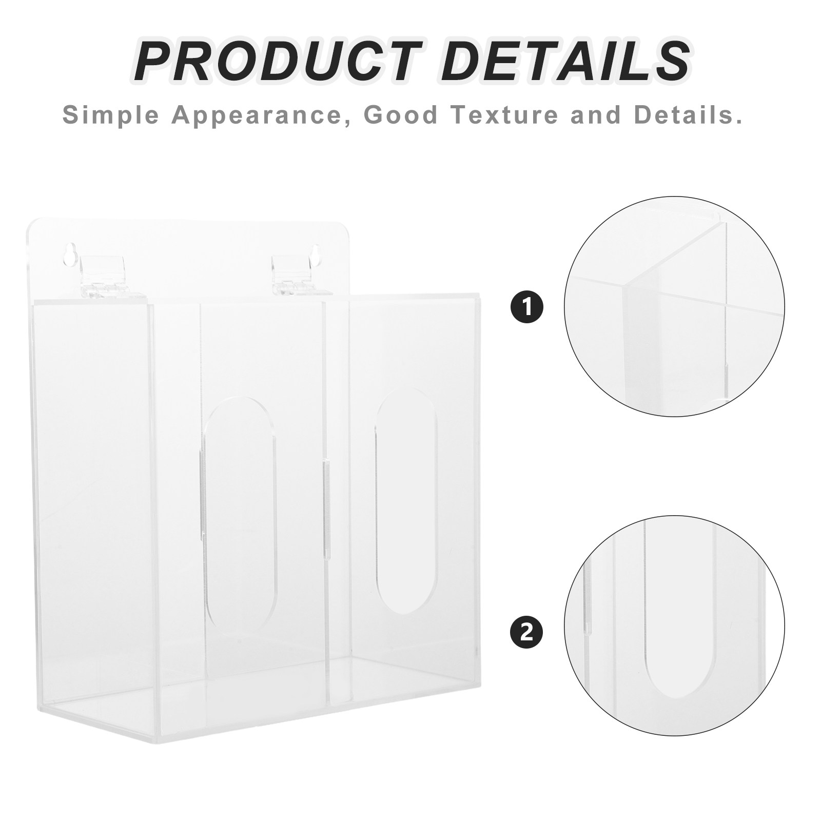 透明アクリル製マスク収納ボックス、二層構造、防塵フリップ蓋、 - Face Mask Storage Box のレビューと価格