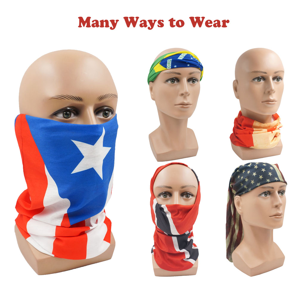 スウェーデン国旗プリントバンダナヘッドウェアライディングバラ - Neck Gaiter Face Cover のレビューと価格