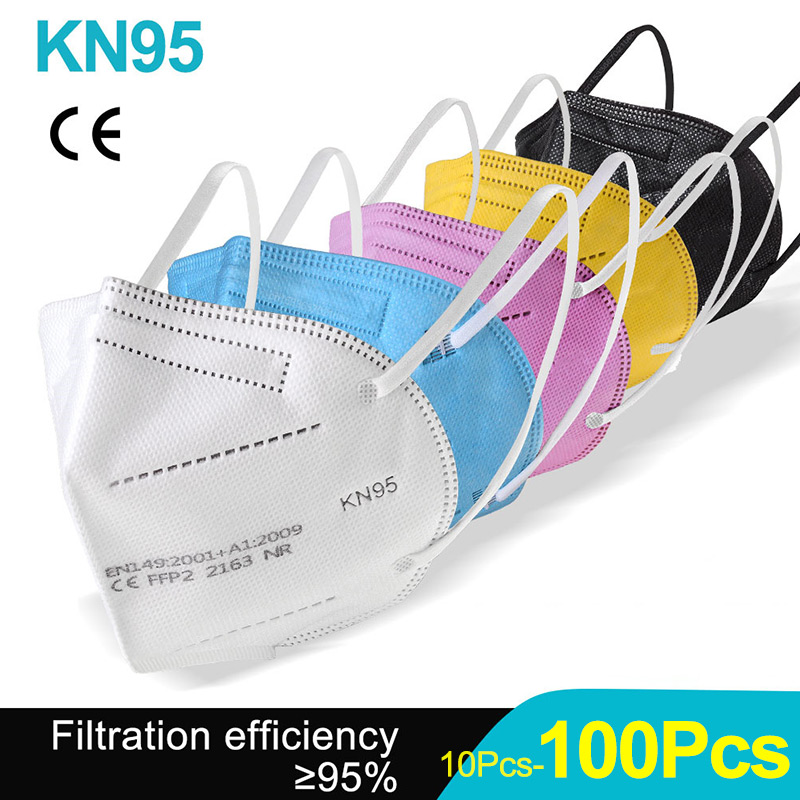 保護フェイスマスクkn95ffp2,5層,フィルター,口,呼 - Kn95 Respirator Mask のレビューと価格