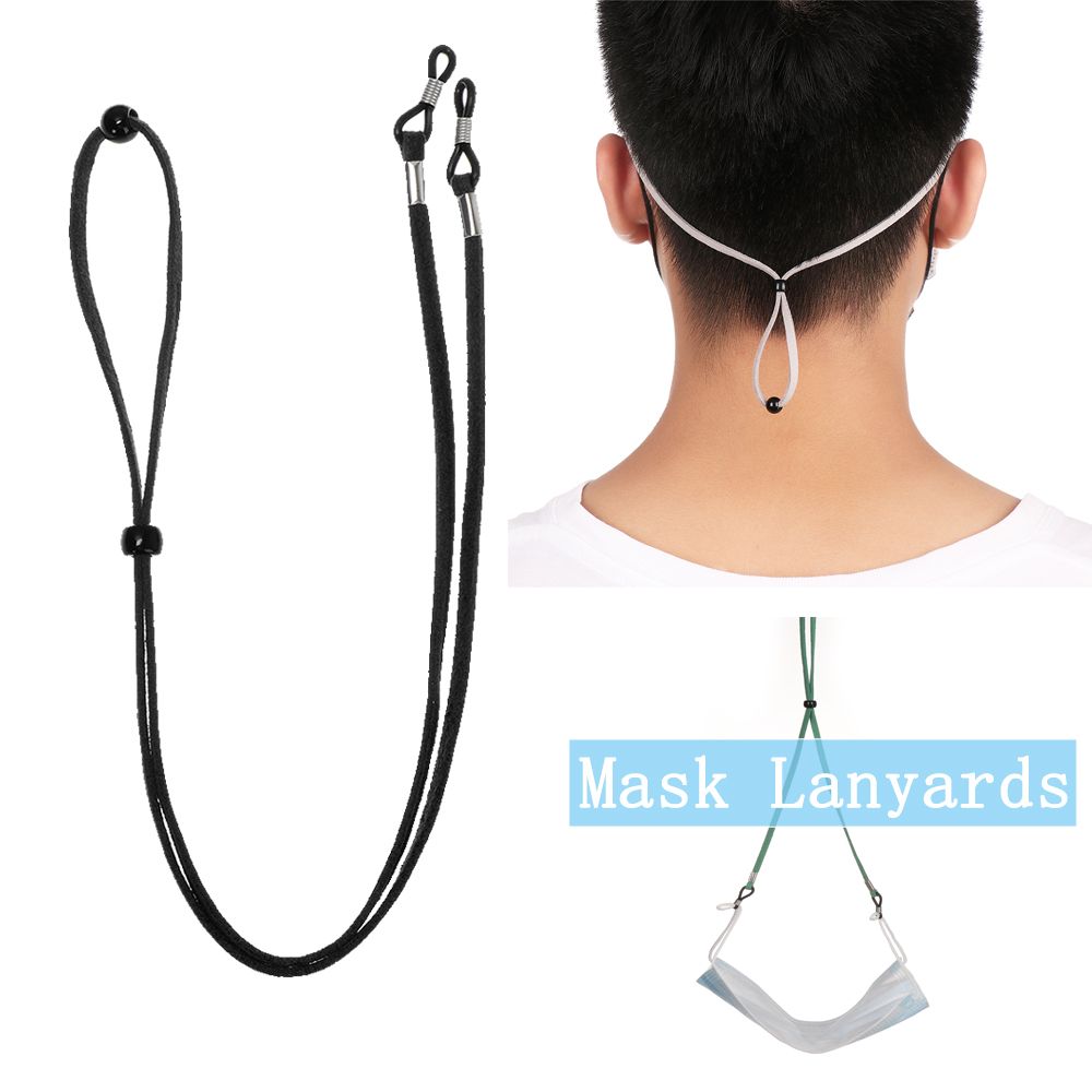 調節可能な滑り止めレザーフェイスマスク用ランヤードネックスト - Mask Lanyard Adjustable のレビューと価格