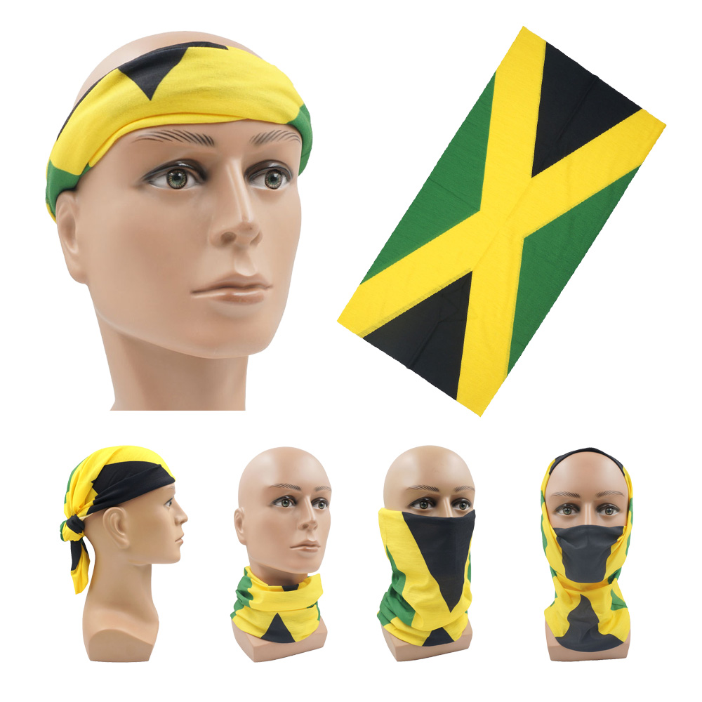 通気性ランニングフェイスマスクスカーフジャマイカ国旗バンダナ - Sports Mask Breathable のレビューと価格