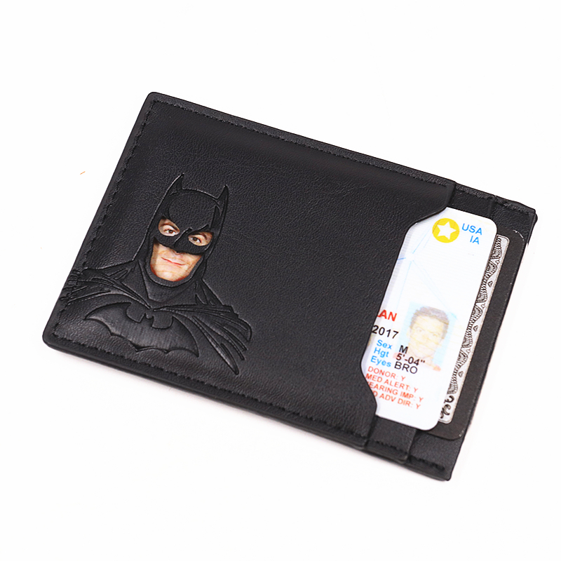 男性用バットIDウォレット、レザー製スリムカードホルダーケー - Face Mask Storage Box のレビューと価格