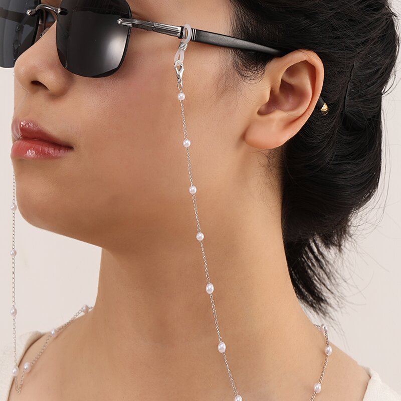 クリスタルビーズチェーン マスクストラップ ファッションクリ - Mask Chain Holder のレビューと価格
