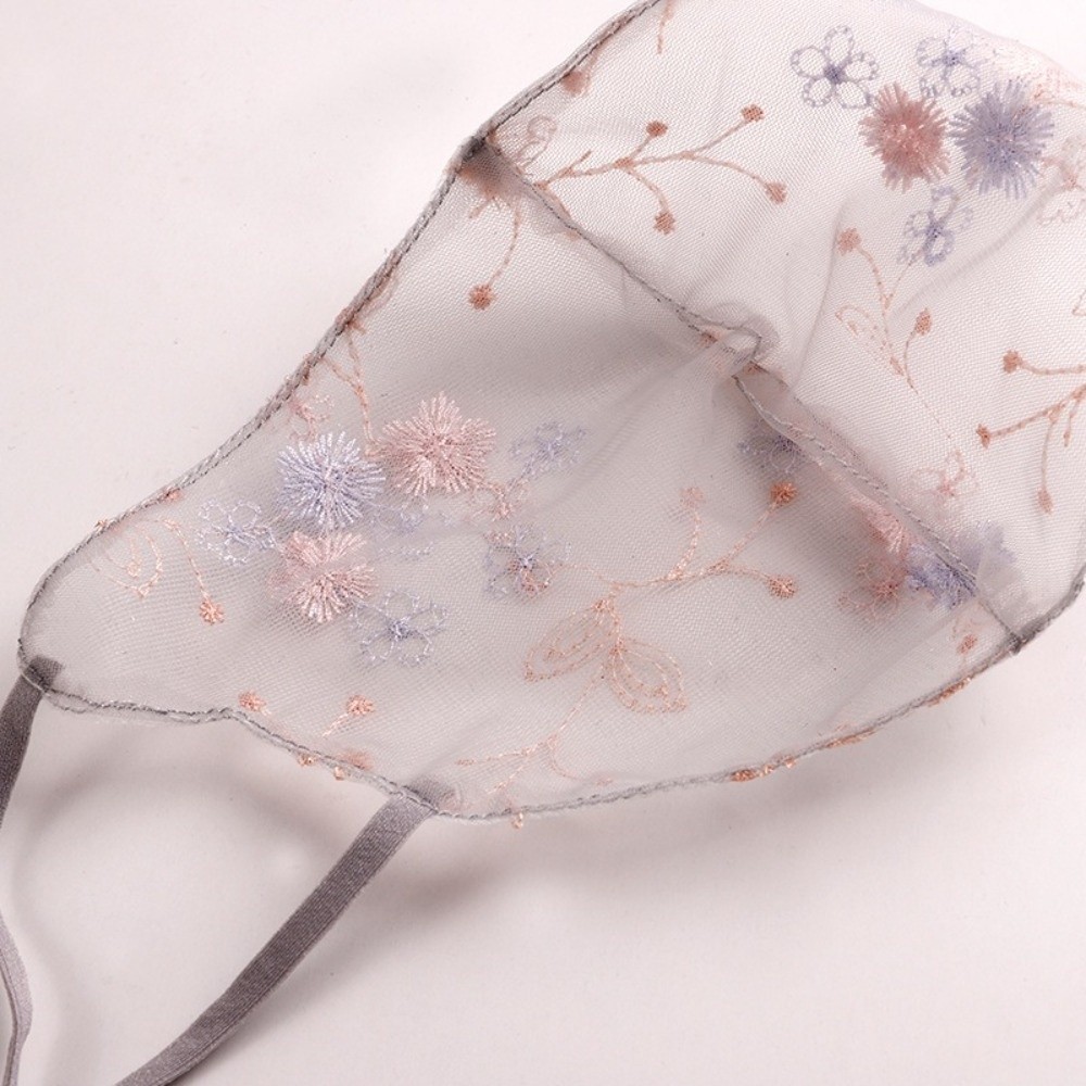古典的な刺繍フラワーベールマスク防塵通気性レースマスク調節可 - Cloth Face Mask Washable のレビューと価格
