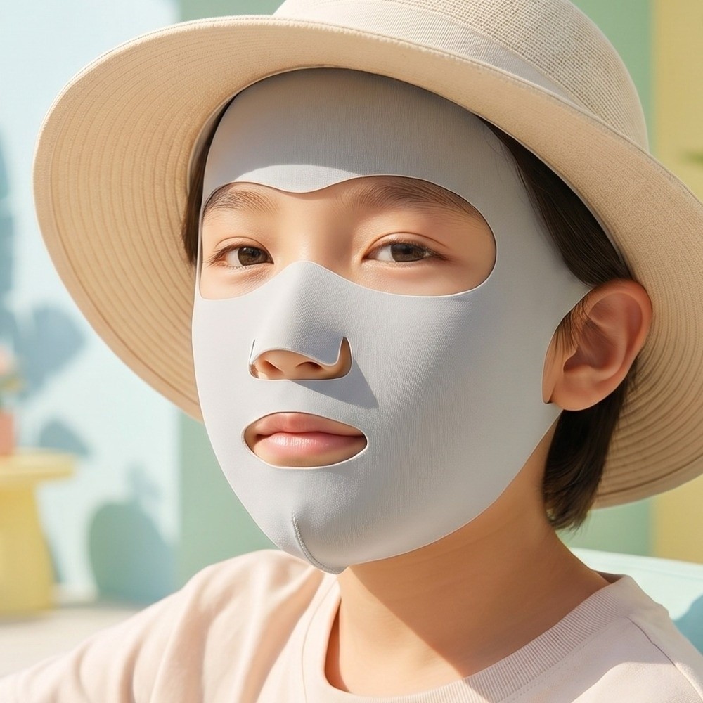 軽量で通気性のある子供用フルフェイスマスクアイスシルクオープ - Kids Face Mask のレビューと価格