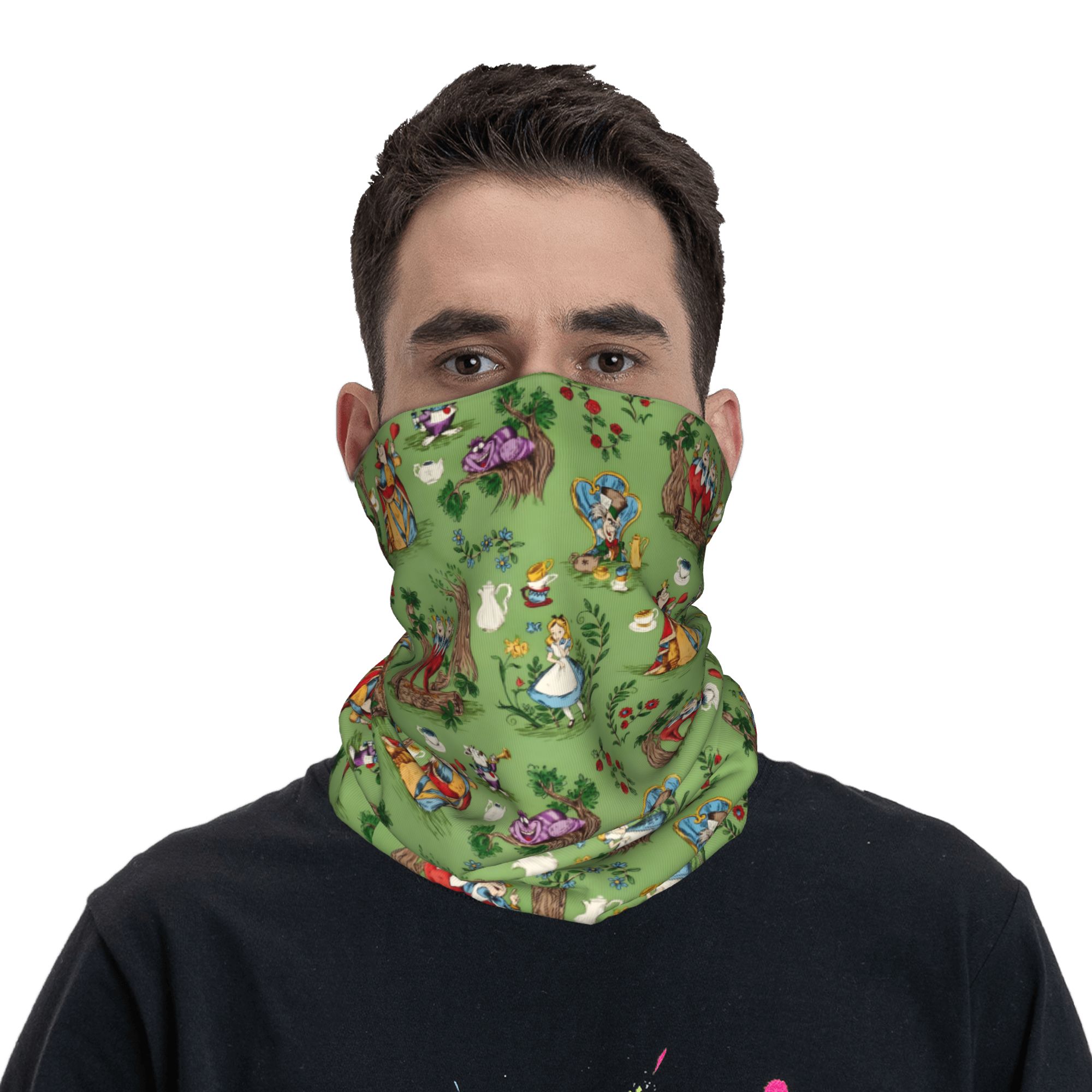 カスタム A-アリス・イン・ワンダーランド バンダナ ネック - Neck Gaiter Face Cover のレビューと価格