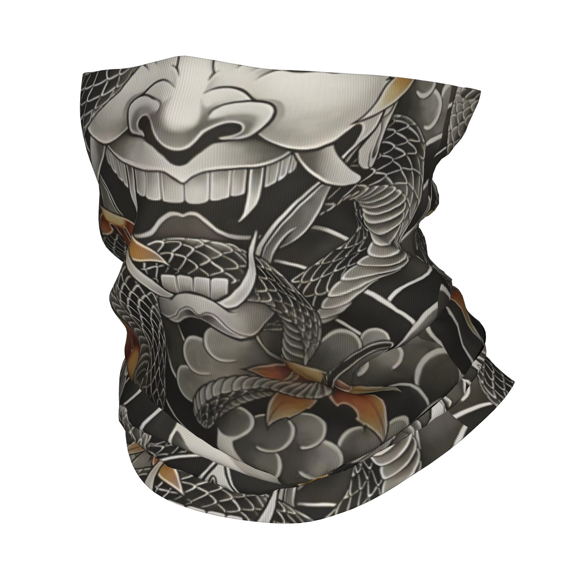 カスタム侍鬼デーモンバンダナネックウォーマー男女兼用冬スキー - Neck Gaiter Face Cover のレビューと価格