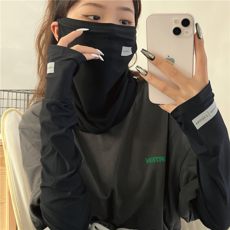 Sun UV保護アームスリーブセット、アイスシルクフェイスカ - Sports Mask Breathable のレビューと価格