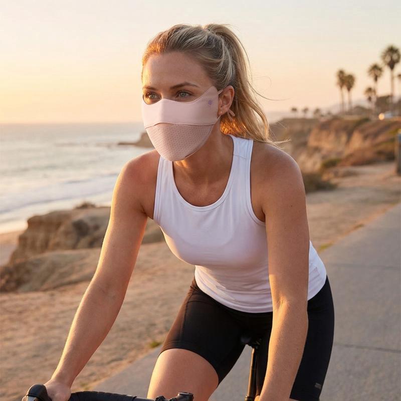 新しい通気性のあるアイスシルクマスク洗える抗紫外線日焼け止め - Kids Face Mask のレビューと価格