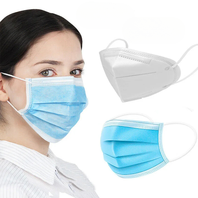 3層使い捨てフェイスマスク - 防塵不織布メルトブローンマウ - Disposable Mask Blue のレビューと価格