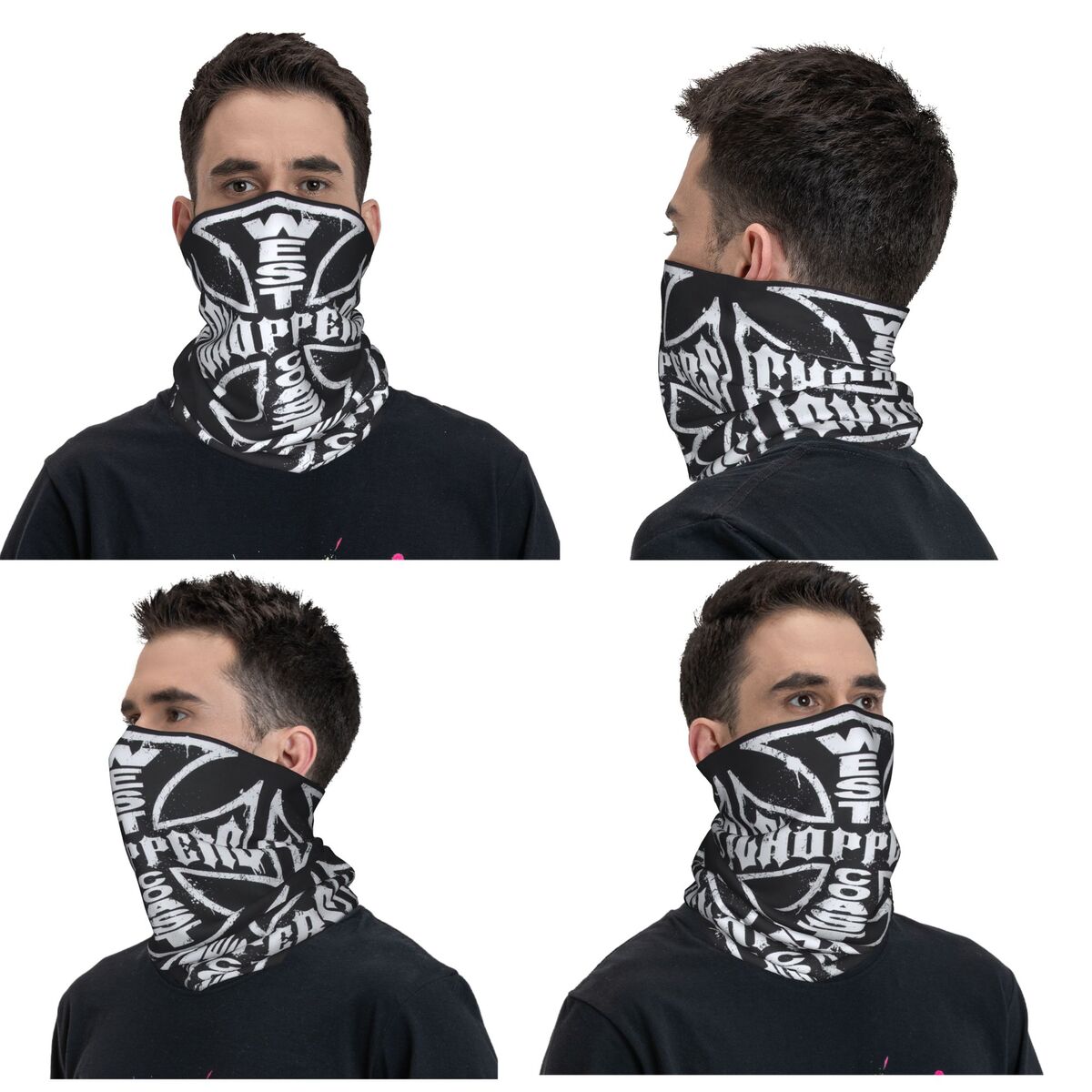 西海岸アイアンクロスチョッパーズ バンダナ ネックカバー プ - Neck Gaiter Face Cover のレビューと価格