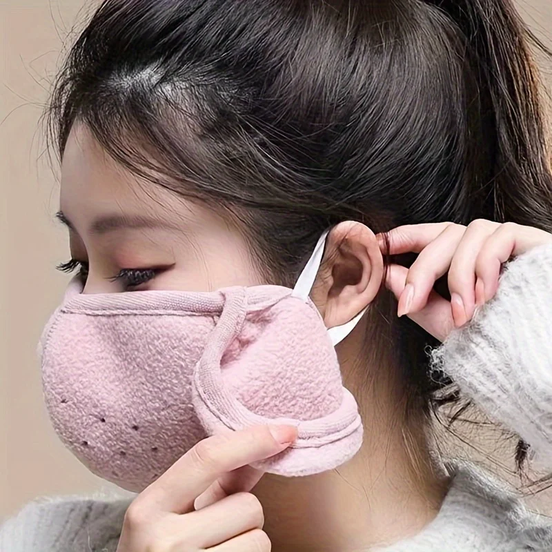 冬暖かいフェイスマスク防寒通気性イヤーマフ防風3Dポーラーフ - Respirator Half Face のレビューと価格