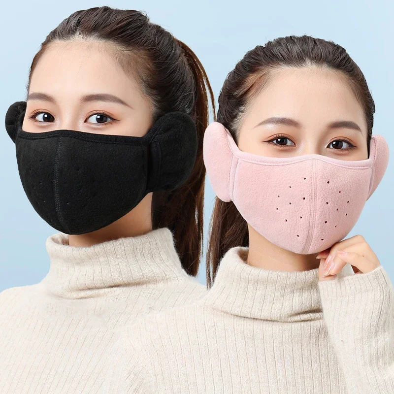 冬暖かいフェイスマスク防寒通気性イヤーマフ防風3Dポーラーフ - Respirator Half Face のレビューと価格