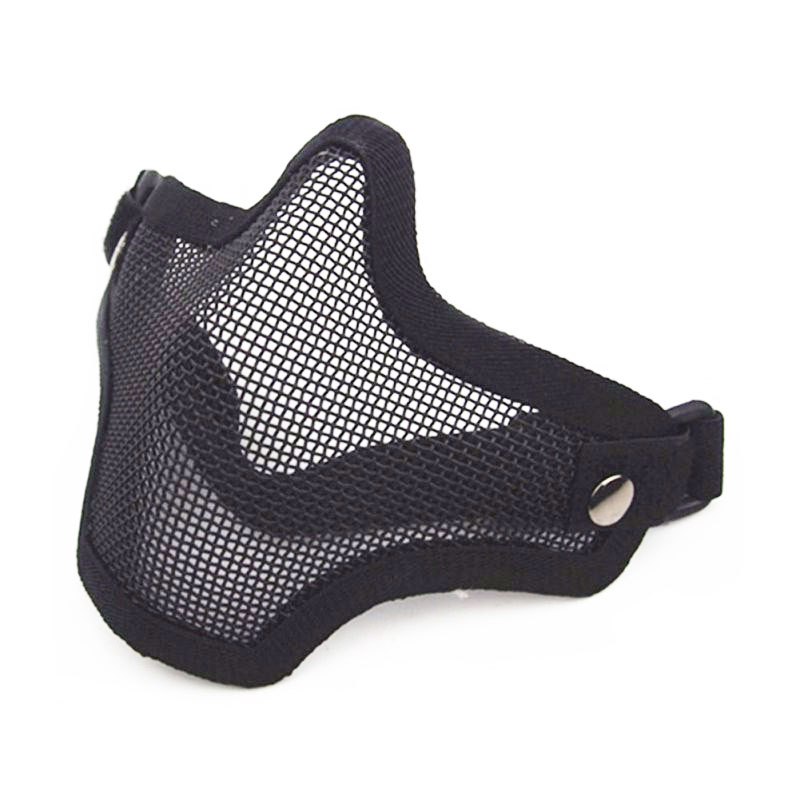 戦術的な金属鋼ワイヤーハーフフェイスマスク低炭素抗衝撃フェン - Respirator Half Face のレビューと価格